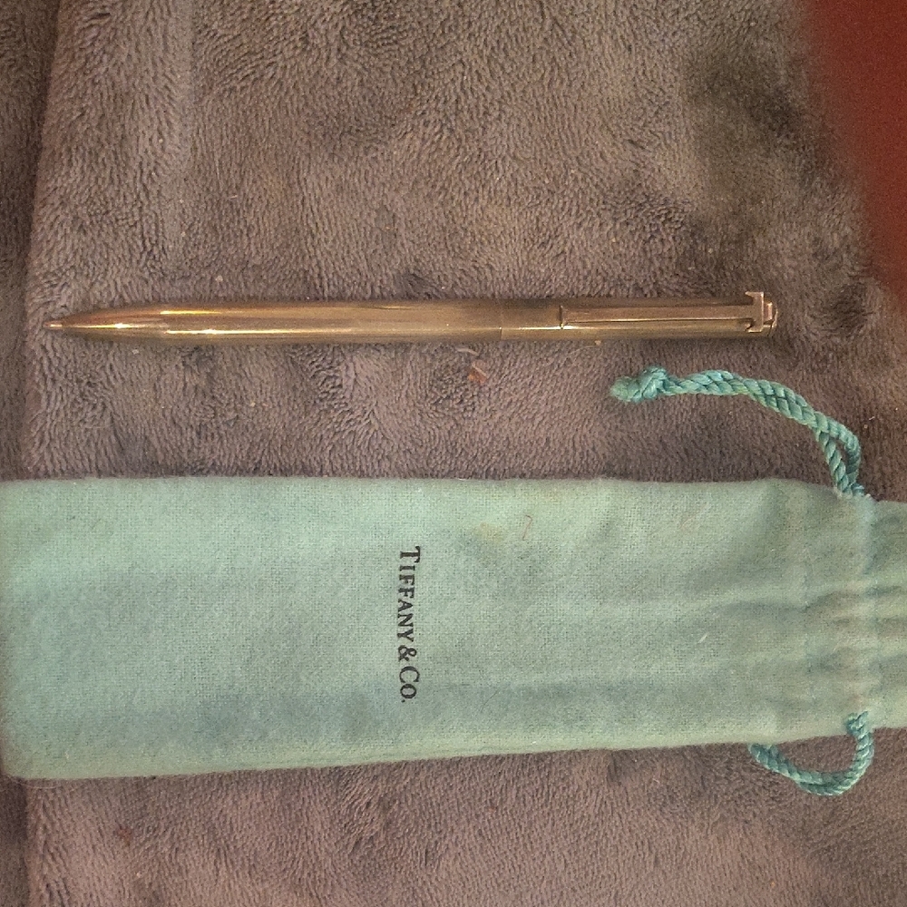 Tiffany & Co. 925 Sterling Silver Writing Instrument with Blue Pouch
